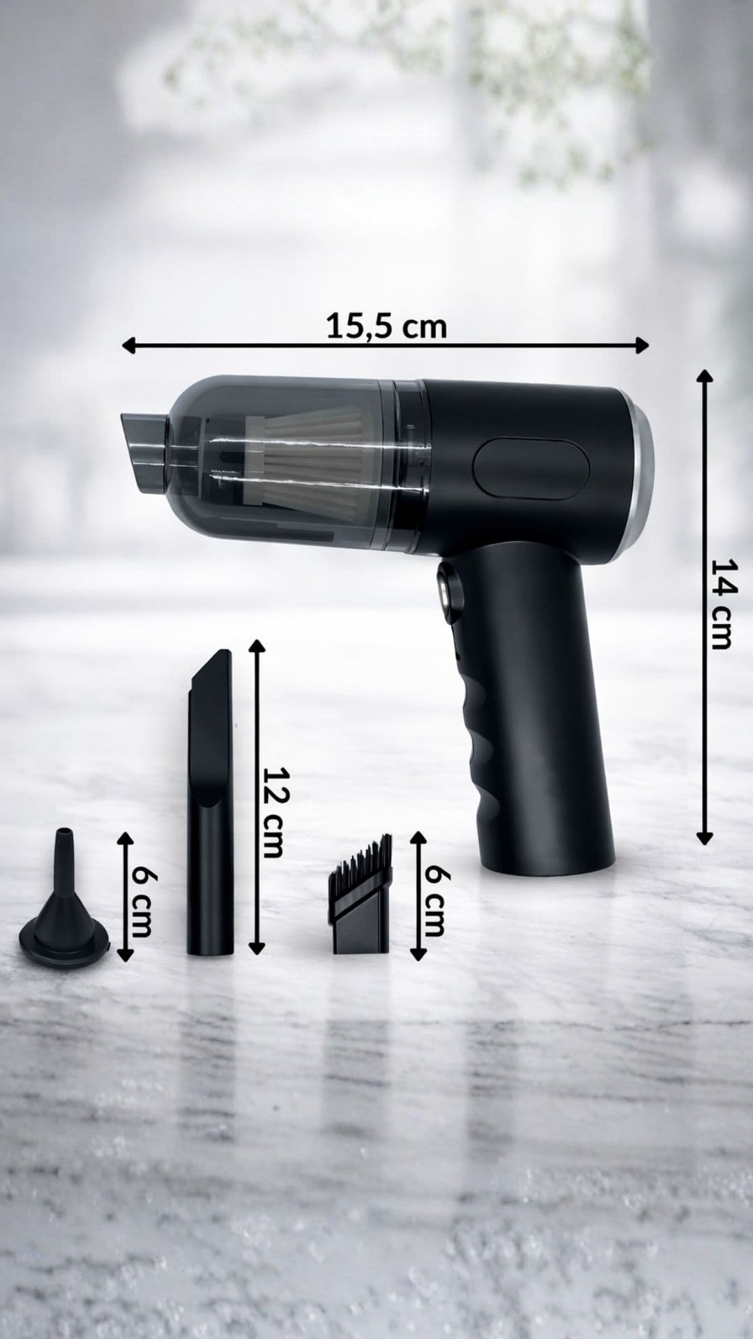 Aspirador Portatil Sem Fio Automotivo Recarregavel Premium 3 em 1 7