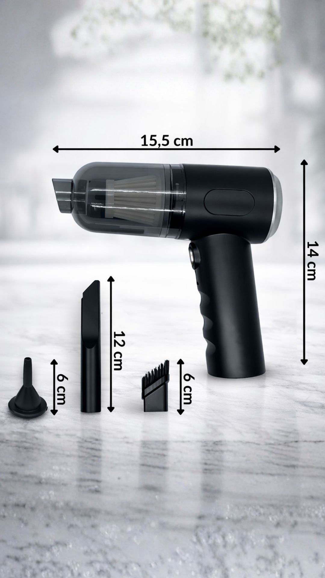 Aspirador Portatil Sem Fio Automotivo Recarregavel Premium 3 em 1 7