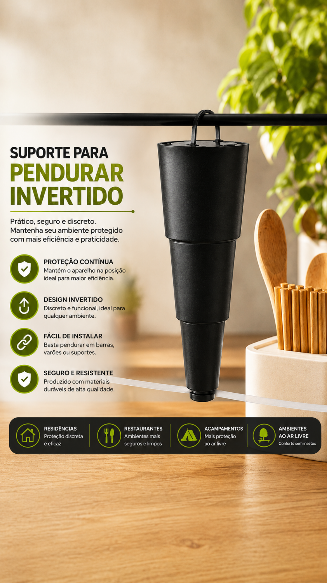 Ventilador Espanta Moscas Portátil para Mesa e Cozinha 5