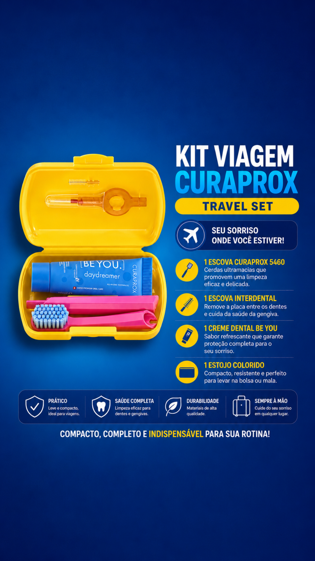 Kit Viagem Curaprox Travel Set com Escova CS 5460 7